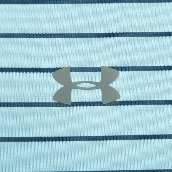 Under Armour UA Playoff Polo Core Stripe Golf Shirt in Blue Size XL - Picture 5 of 8